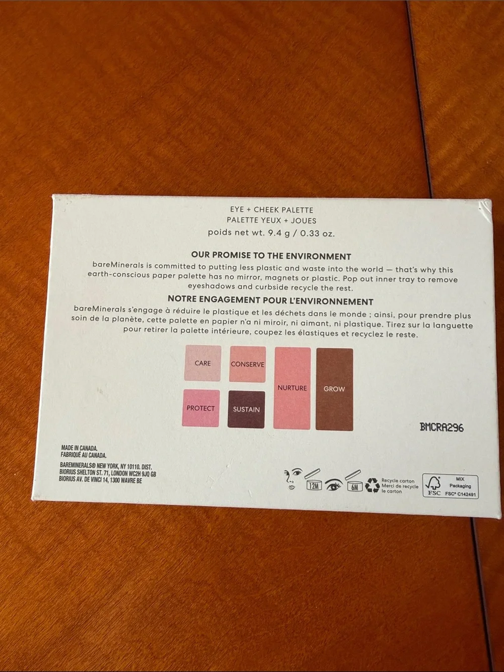bareMinerals  eye/cheek palette    in Pink and Green